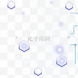 光效图片_六边形光效科技商务边框