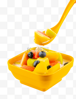 蜂蜜水果沙拉图片_水果沙拉甜品