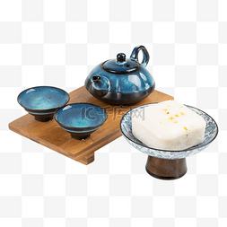 重阳节糯米桂花糕茶壶