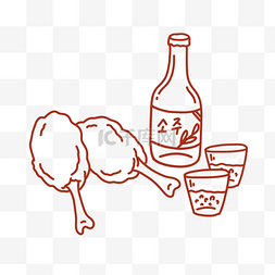 涂鸦啤酒图片_韩国旅行涂鸦炸鸡和啤酒