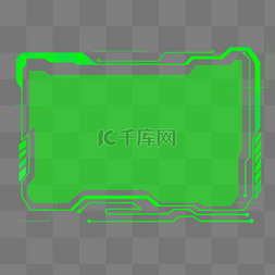 绿色展示框图片_绿色潮流荧光绿科技感边框