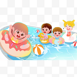 暑假儿童游泳班图片_小朋友游泳