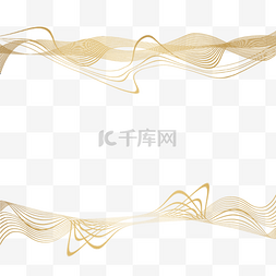 动态金色边框图片_抽象金色线条波纹旋转边框