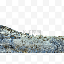 冬季山峰山区景色
