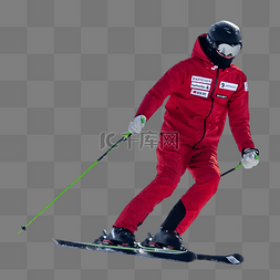 人物海报横板图片_双板滑雪人物冬季奥运会运动比赛