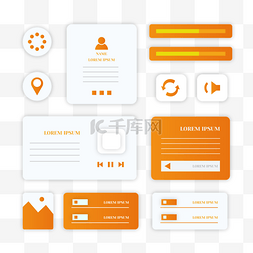 ui分类设计图片_用户界面手机橙色用户体验图标