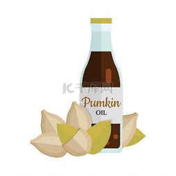 南瓜影子图片_Pumkin Seeds with Pumkin Oil.. 南瓜籽配