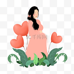 宝妈图片_孕妈节爱心孕妇母亲节