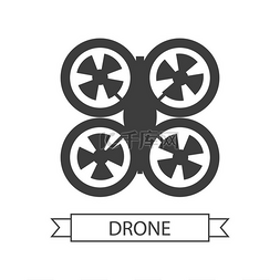 无人机概念图片_无人机图标隔离无人驾驶飞行器。