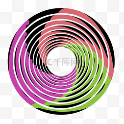 彩色螺旋艺术圆盘