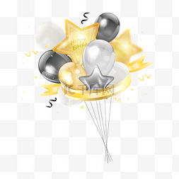 气球花束图片_生日派对庆祝气球束