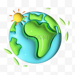 膨胀风世界地球日爱护地球