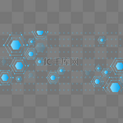 蓝色几何图形科技图片_六边形几何图形
