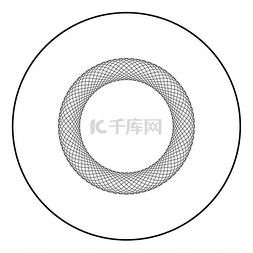 圆的点缀图片_元素中心为空抽象同心符号图标圆