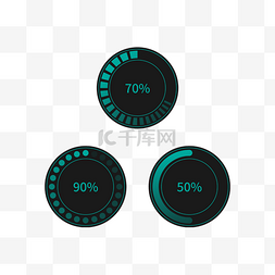 正在加载透明图片_绿色圆形数据加载进度条