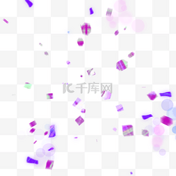 边框抽象图片_紫色彩色全息纸屑小方块