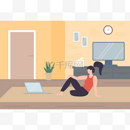coffee图片_Freelance character working at home, work fro