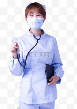 护士医护护士节人物戴听诊器