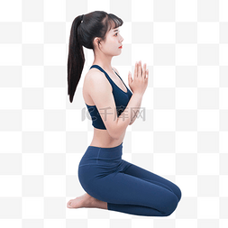 瑜伽女性线条图片_运动健身瑜伽运动