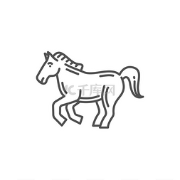 马设计图片_马的中国十二生肖日历符号孤立的