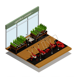 土壤与植物图片_花园中心幼苗和农业设备销售等距