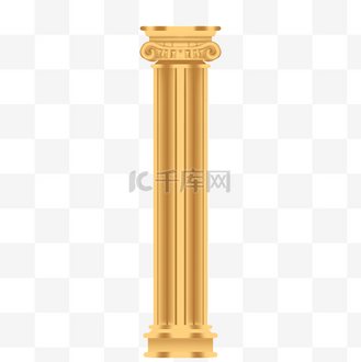 宫殿金色柱子石柱建材欧式