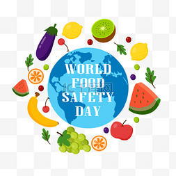 全日图片_蓝色地球世界食品安全日环绕