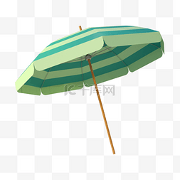 海边还行图片_夏季海边沙滩写实遮阳伞