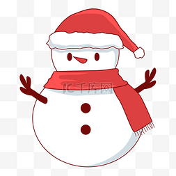 圣诞节日围巾雪人
