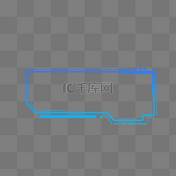 蓝色线条框图片_科技框线框