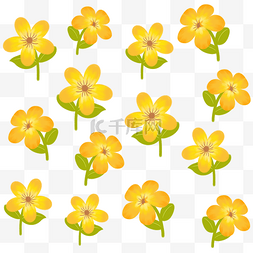 黄色花朵植物底纹