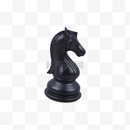 一个黑色棋子国际象棋简洁