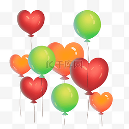 心形漂浮图片_心形漂浮气球