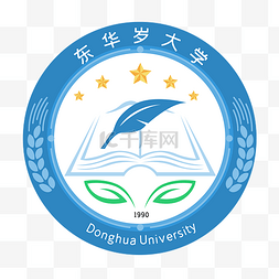 书本logo图片_蓝色圆形校徽