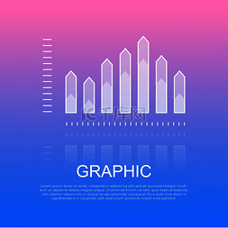 柱形背景图片_带有锋利边缘的图形半透明柱形图