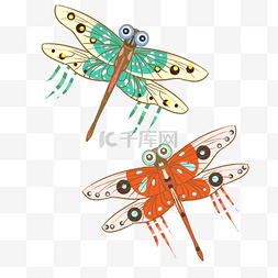 五彩缤纷的蜻蜓风筝