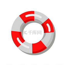 红白相间的救生圈横幅用于防止在