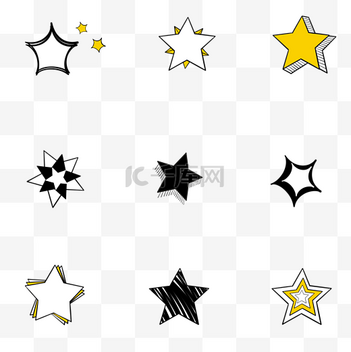 星标卡通设计素材-星标卡通模板设计-海报图片下载-千库网