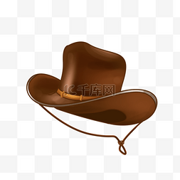 牛仔的图片_棕色的帽子