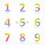 标志编号 1，2，3，4，5，6，7，8，9 公司矢量设计模板设置.