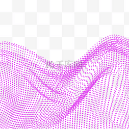 紫色波纹图片_紫色起伏粒子波纹光效抽象量子