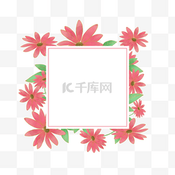 叶子方形形状图片_光效金线婚礼花卉方形边框