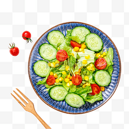 西红柿黄瓜沙拉图片_美食蔬菜沙拉