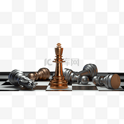 多方博弈图片_创意国际象棋场景