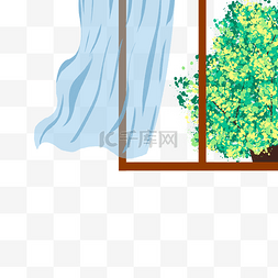 树木树叶图片_窗户窗帘树木树叶窗格