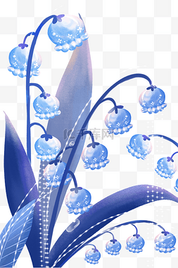 蓝色铃兰花朵图片_蓝色紫色兰花