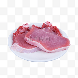 动物产品图片_猪肉切片碟子肉排营养