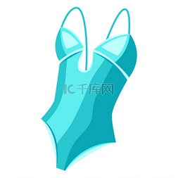 女性运动插图图片_女性泳衣插图夏季沙滩服和泳装女