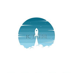 太空火箭航天飞机飞船标志标志矢