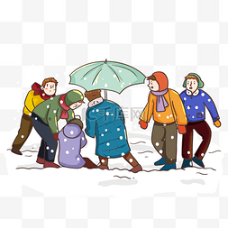 走路中图片_寒冷冬季在暴雪中走路的人